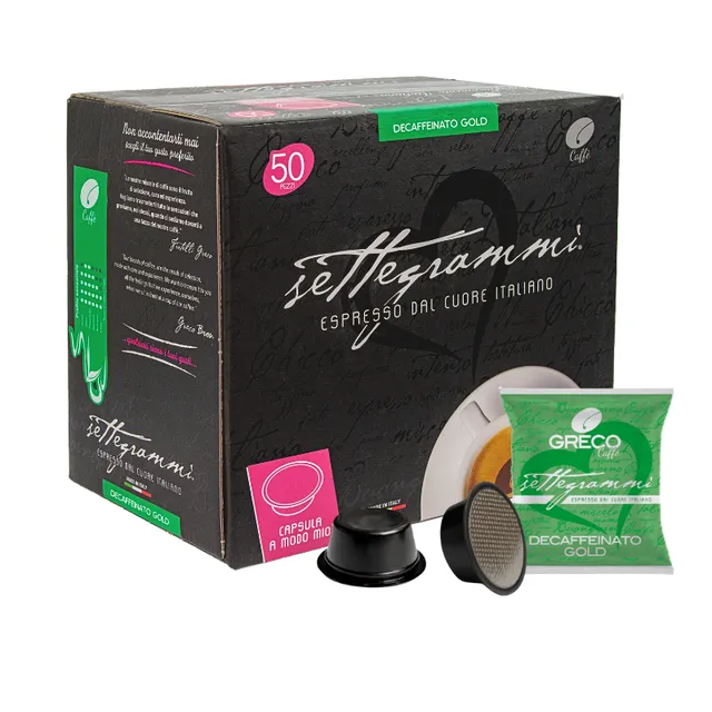 Greco Caffè A Modo Mio Compatibile 100% Decaffeinato capsule 50 pezzi
