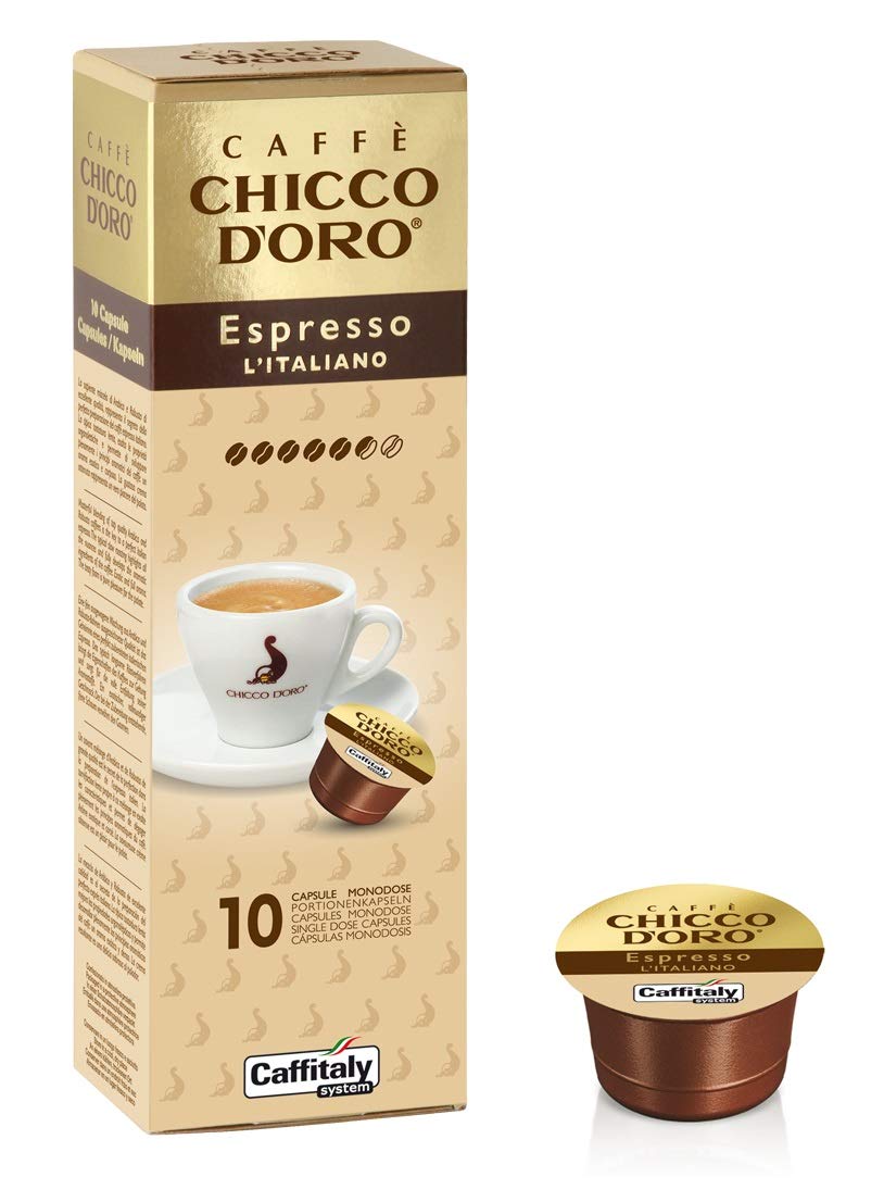 Caffitaly System Chicco D'Oro Espresso L'Italiano capsule 100 pezzi tostato