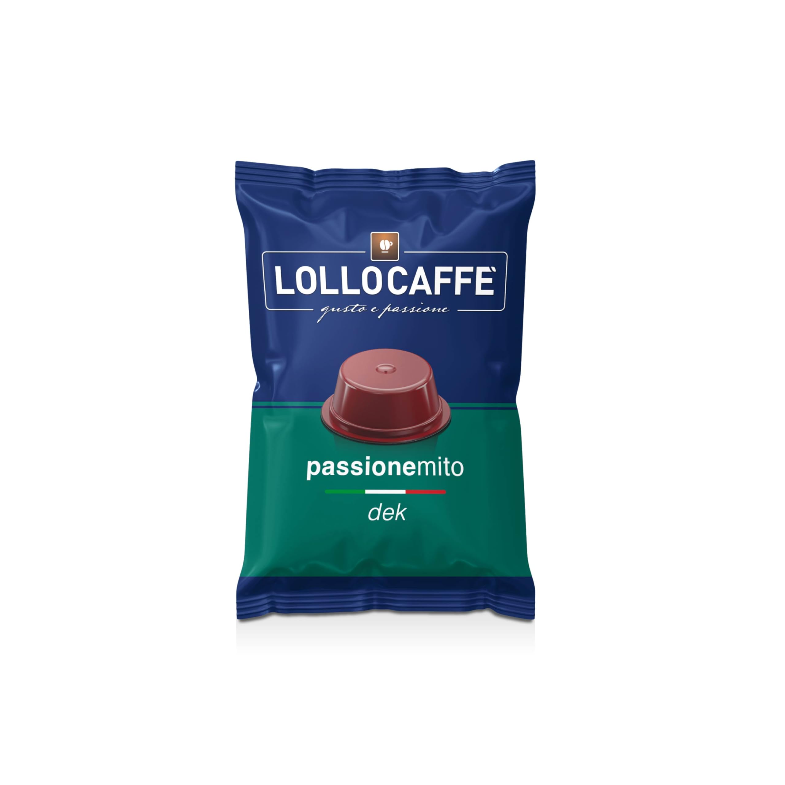 Lollo Caffè PassioneMio PassioneMito capsule caffè Dek 100 pezzi decaffeinato