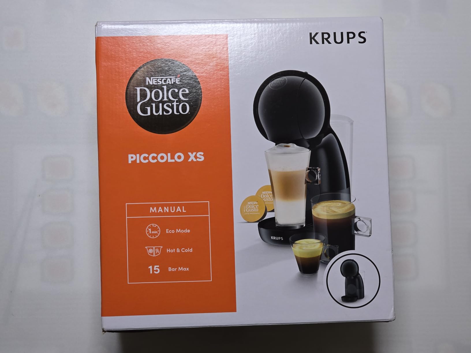 NESCAFÉ Dolce Gusto Krups Piccolo XS macchina caffè capsule grigio e nero