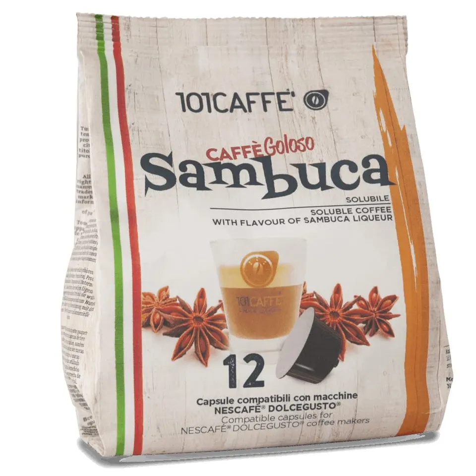 101 Caffè CAFFÈ Caffè alla Sambuca capsule 12 pezzi compatibili Dolce Gusto