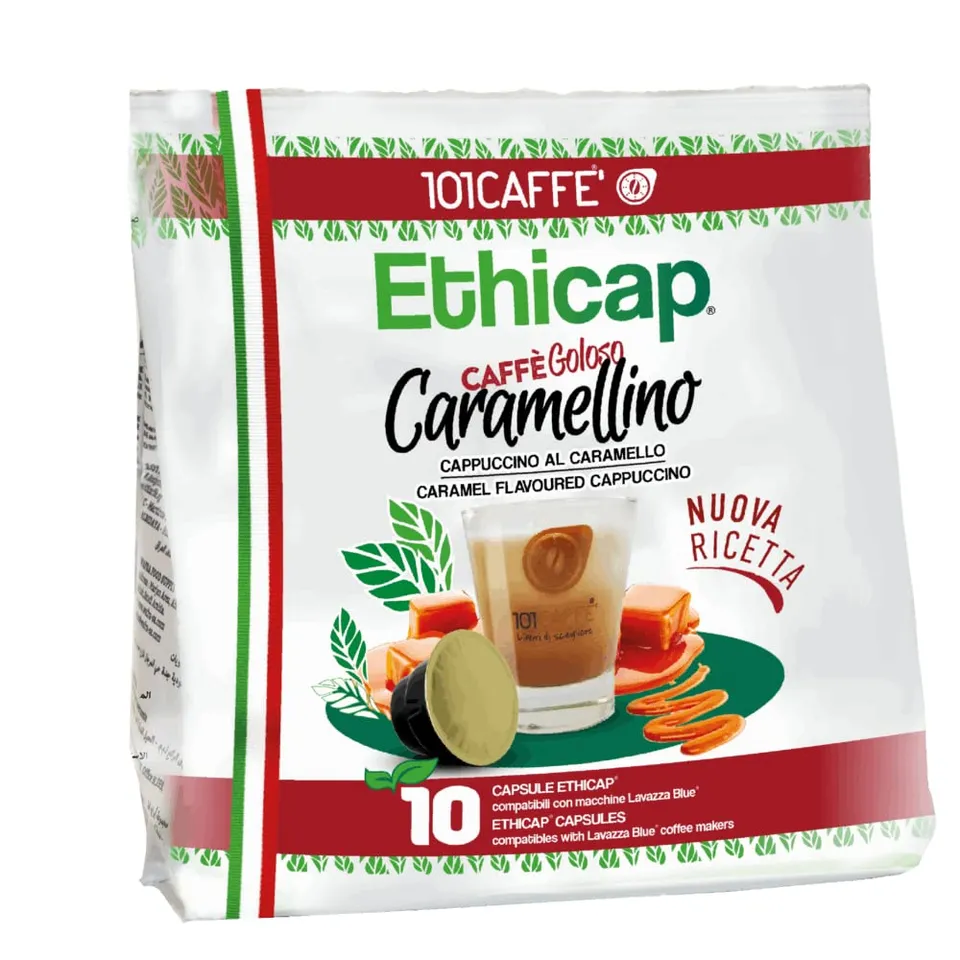 101 Caffè BEVANDE GOLOSE Caramellino capsule 10 per Ethicap al caramello