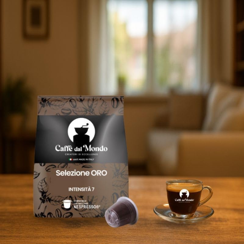 Caffè dal Mondo Selezione Oro capsule compatibili Nespresso 100 pezzi, 100% Arabica