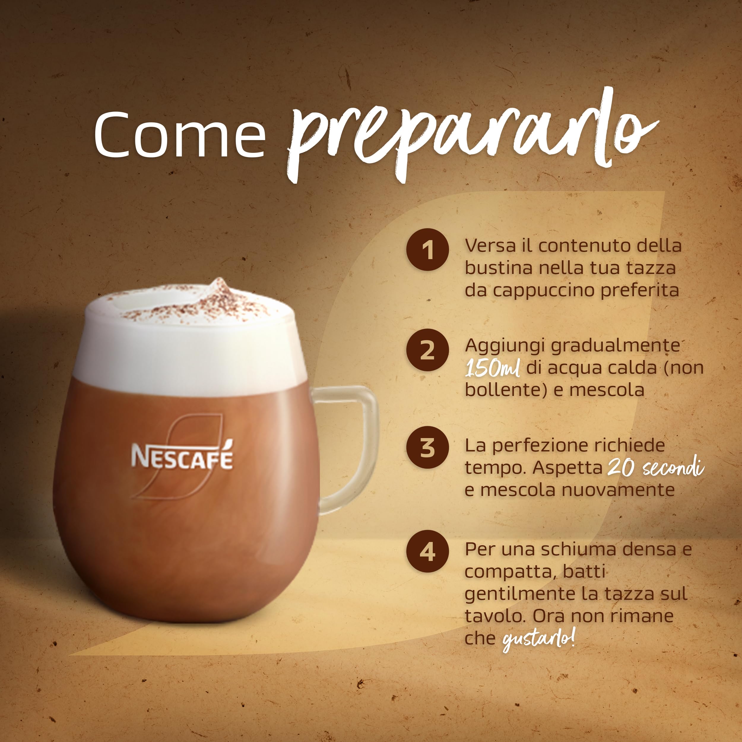 NESCAFÉ Cappuccino caffè solubile 10 bustine da 14 g