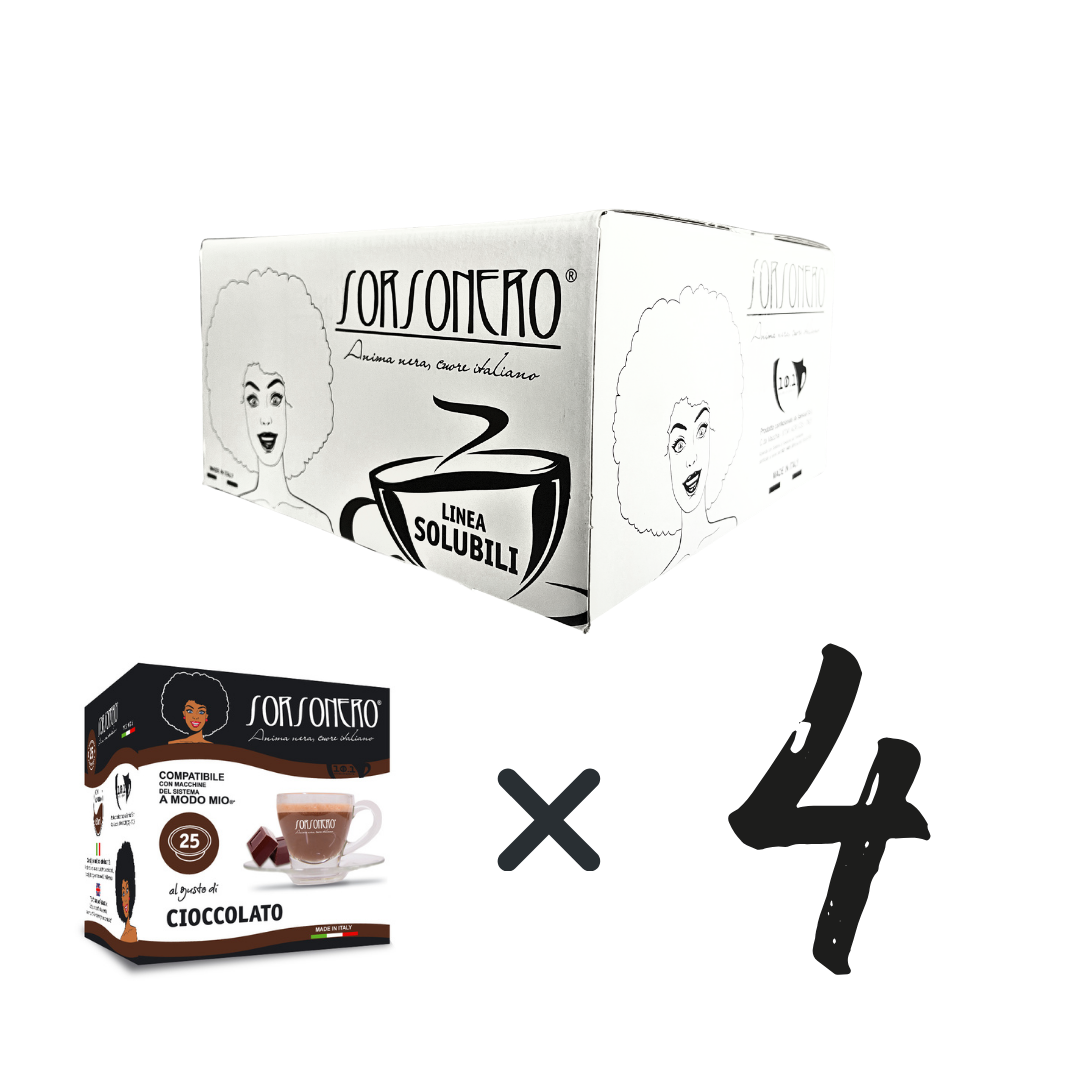 Greco Caffè Bevande Solubili 100% A Modo Mio bevanda Cioccolata 100 capsule