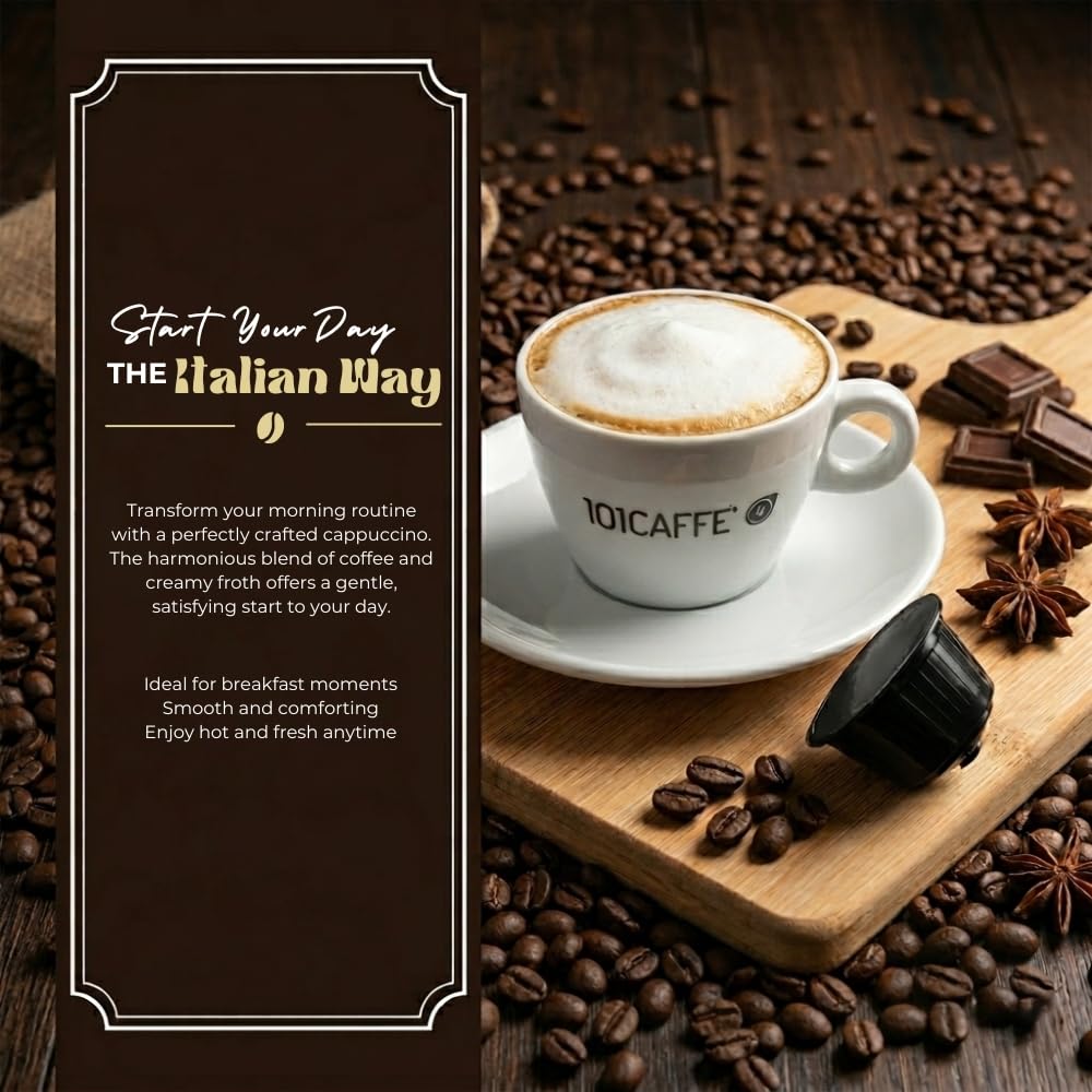 101 Caffè Bevande Golose Cappuccino bevanda in capsule 12 pezzi al latte