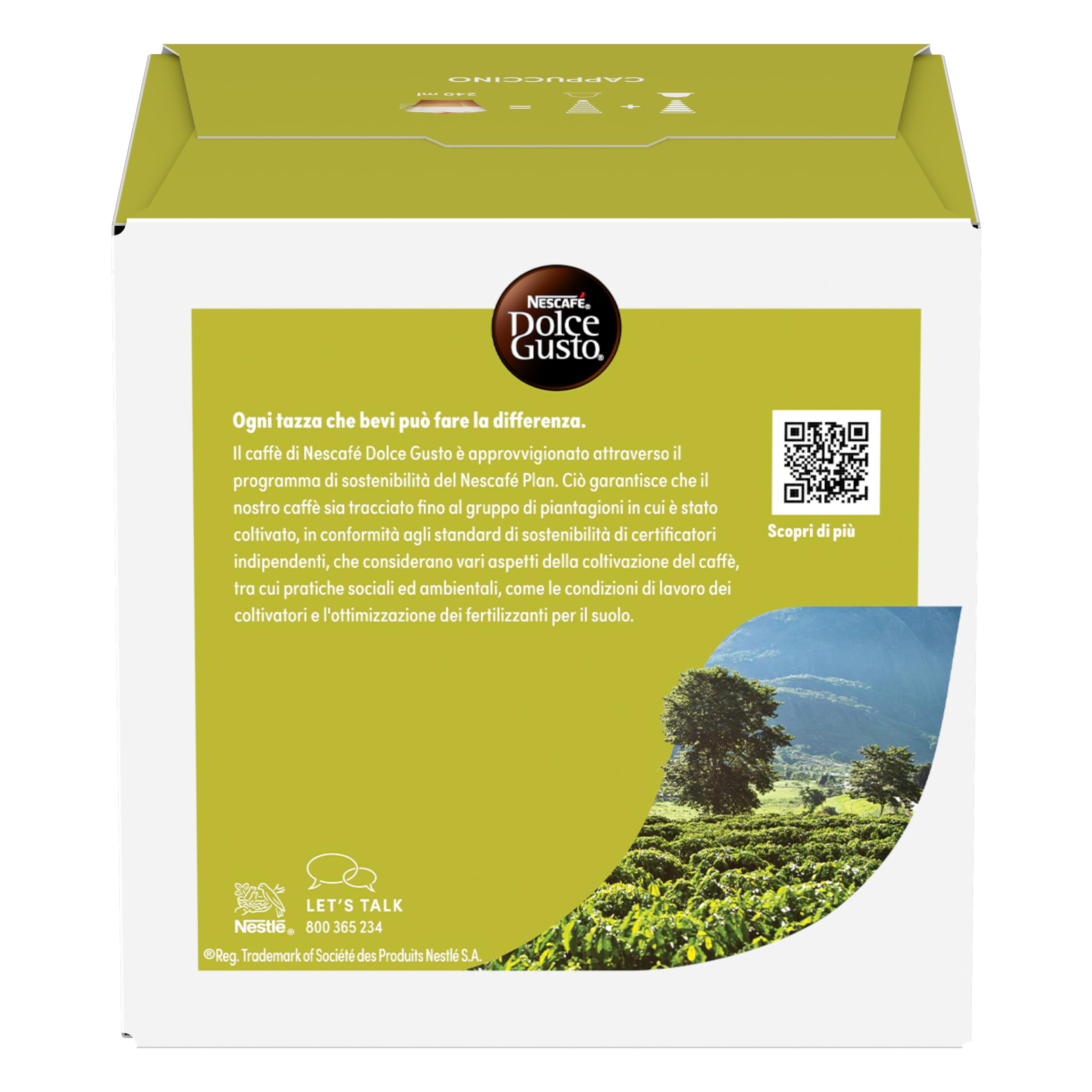 NESCAFÉ Dolce Gusto Cappuccino capsule caffè e latte 96 pezzi senza glutine