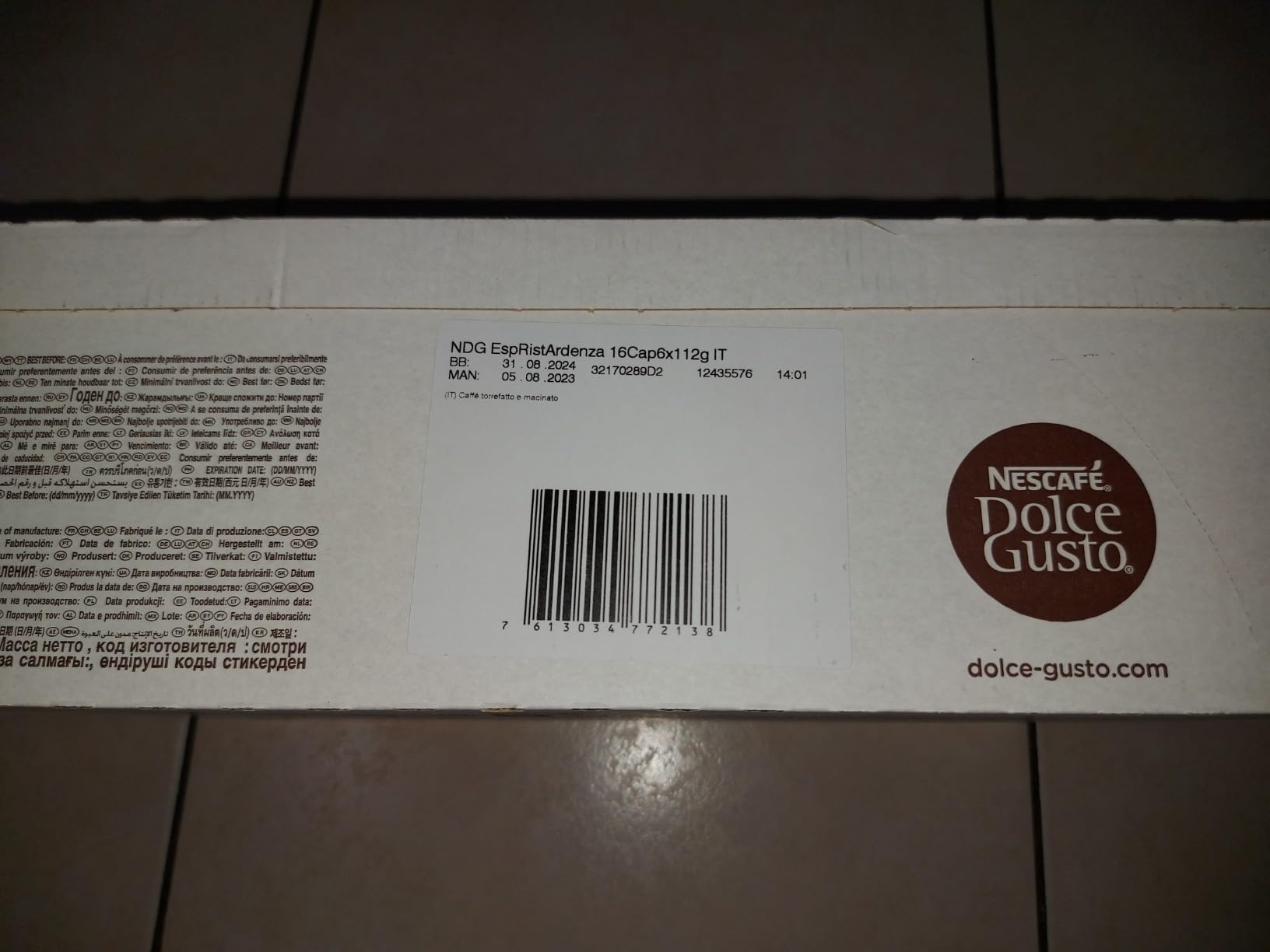 NESCAFÉ Dolce Gusto Espresso Ardenza capsule caffè 96 pezzi Arabica e Robusta