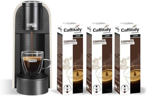 Caffitaly System Volta macchina da caffè bianca con 30 capsule