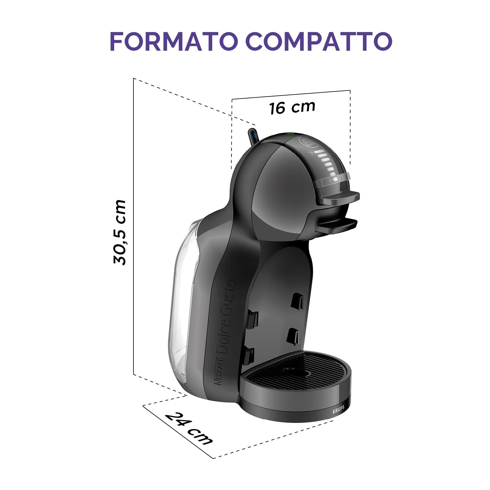 NESCAFÉ Dolce Gusto Krups Mini Me macchina caffè antracite 0,8 l Hot&Cold