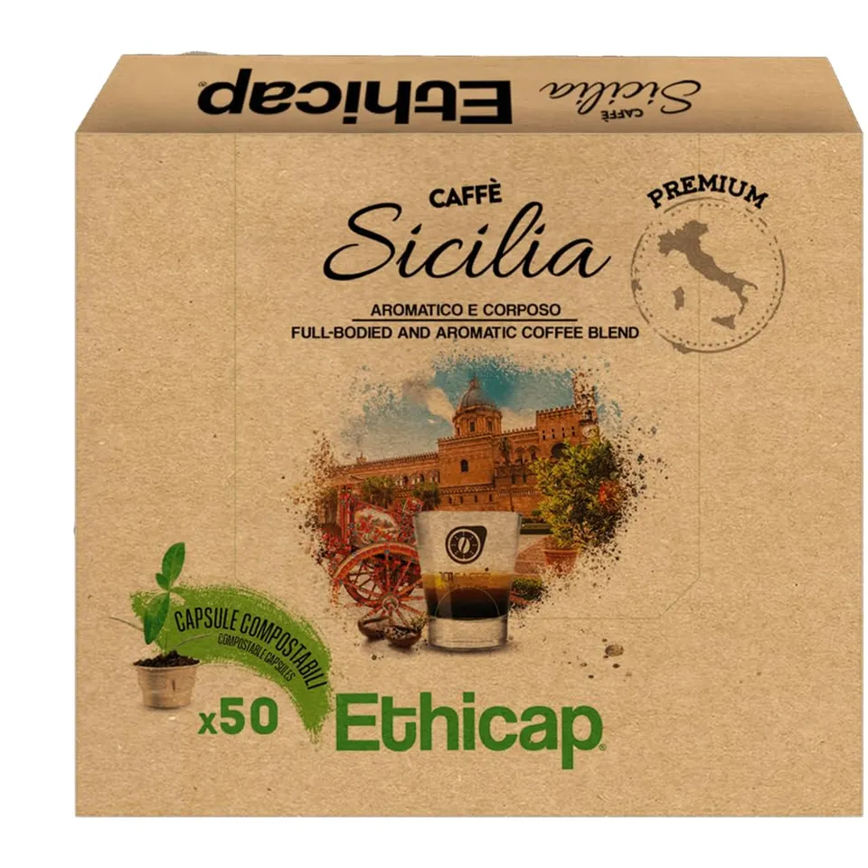 101 Caffè CAFFÈ Sicilia capsule compostabili 50 compatibili Ethicap intensità 3/5