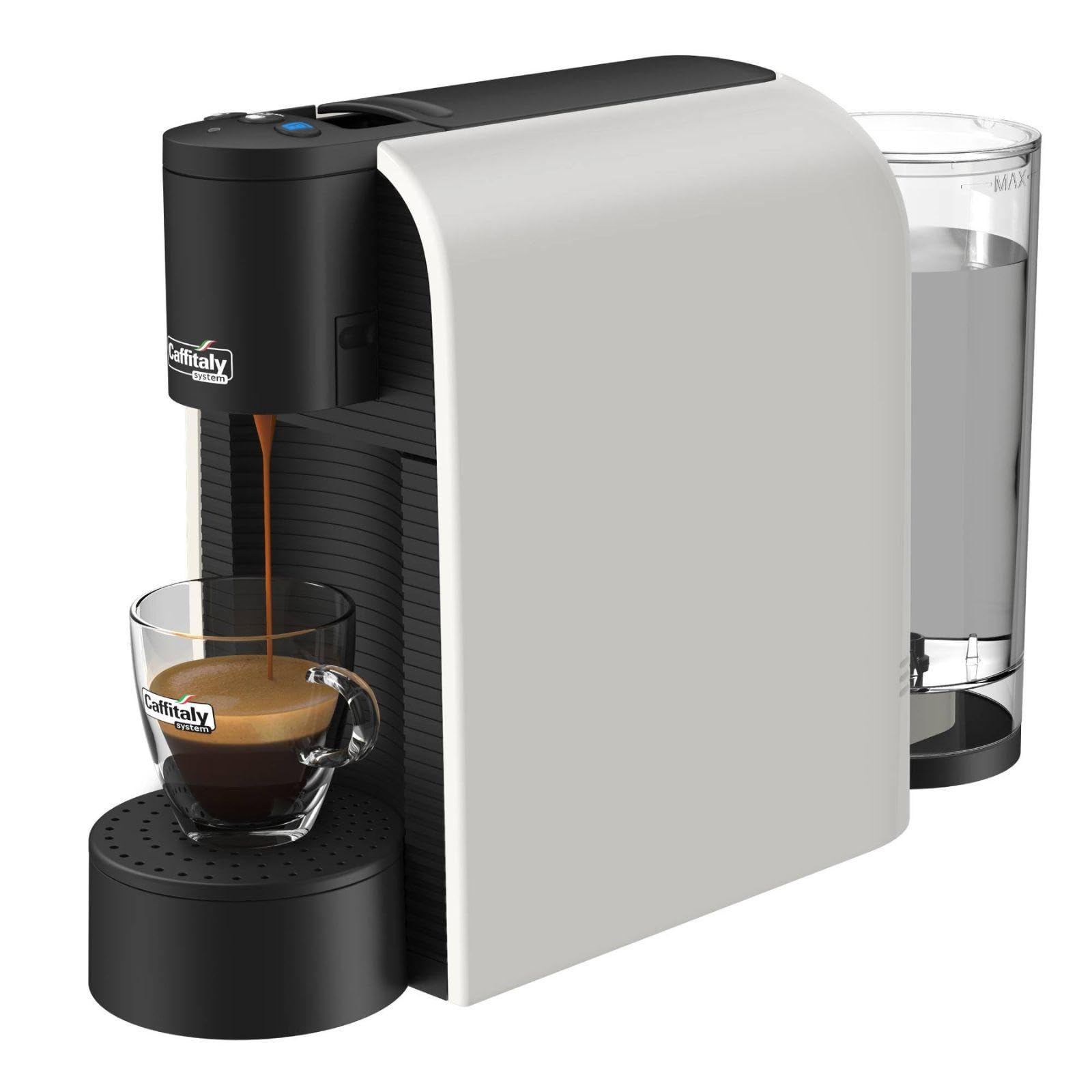 Caffitaly System Volta macchina da caffè bianca con 30 capsule