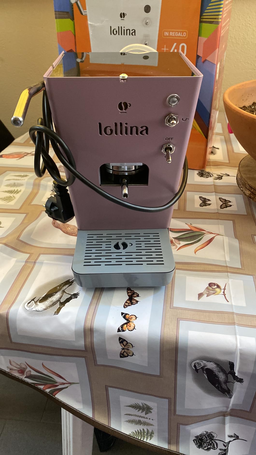 Lollo Caffè Lollina Plus macchina a cialde ESE 44 mm Rosapop con 40 cialde