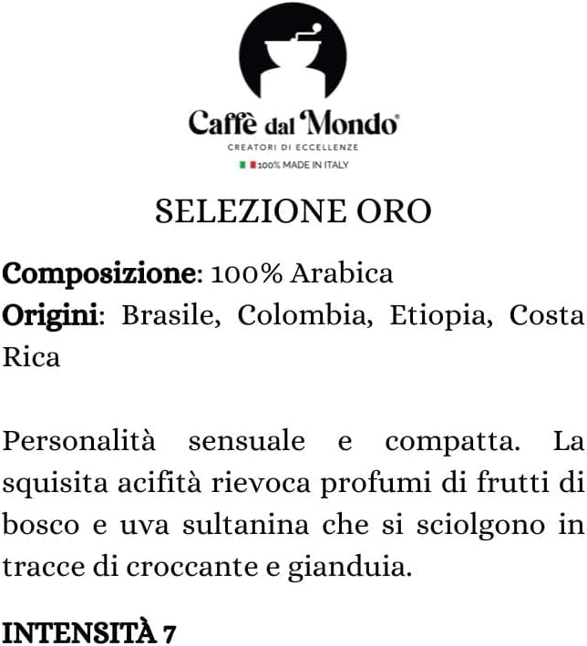 Caffè dal Mondo Dolce Gusto Oro capsule 70 pezzi 100% Arabica