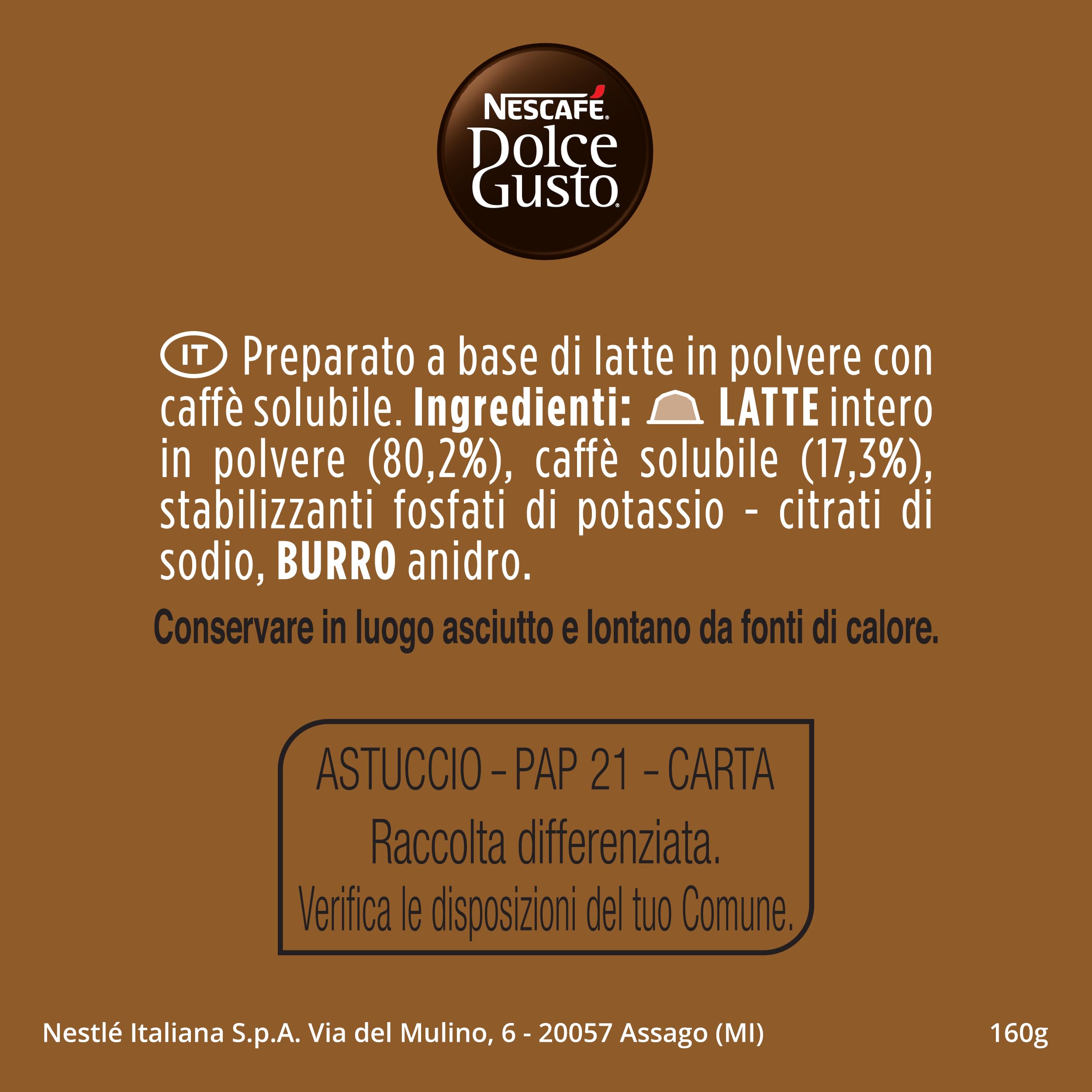 NESCAFÉ Dolce Gusto Caffè Latte capsule 48, confezione da 3