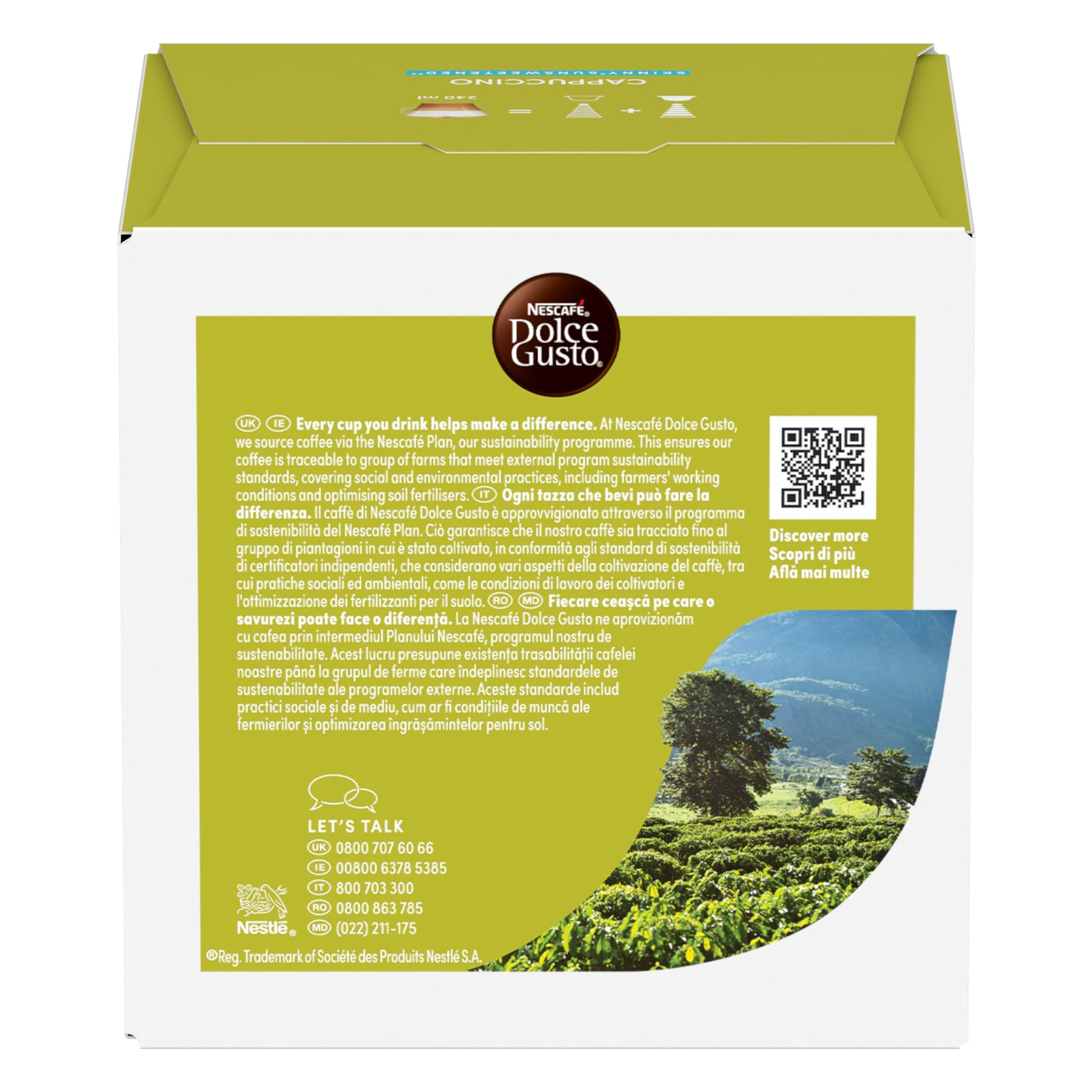 NESCAFÉ Dolce Gusto Cappuccino Light capsule caffè e latte 48 pezzi senza grassi