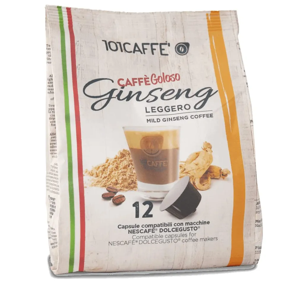 101 Caffè CAFFÈ Caffè al Ginseng Leggero capsule 12 pezzi senza zucchero