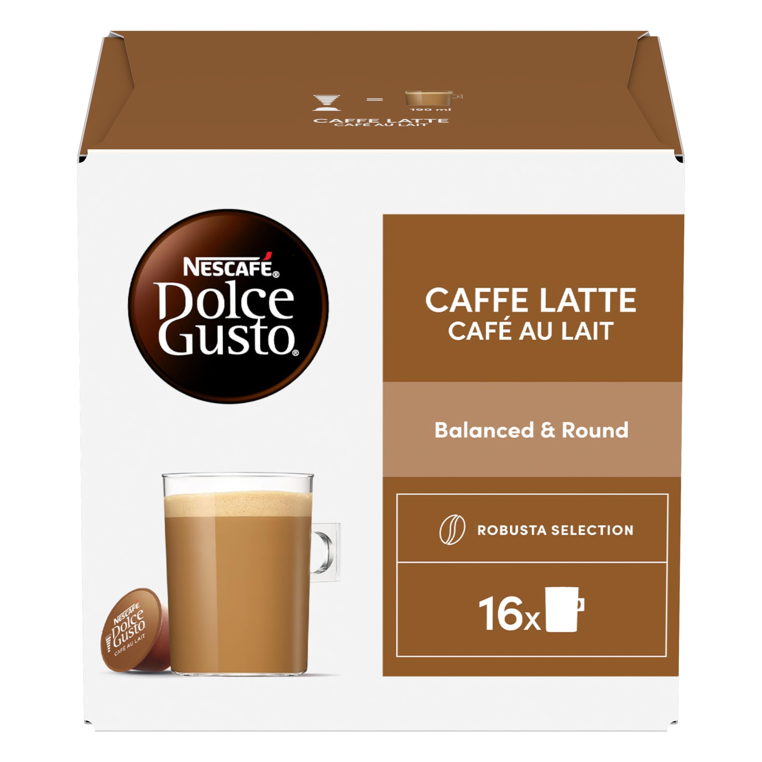 NESCAFÉ Dolce Gusto Caffè Latte capsule 48, confezione da 3