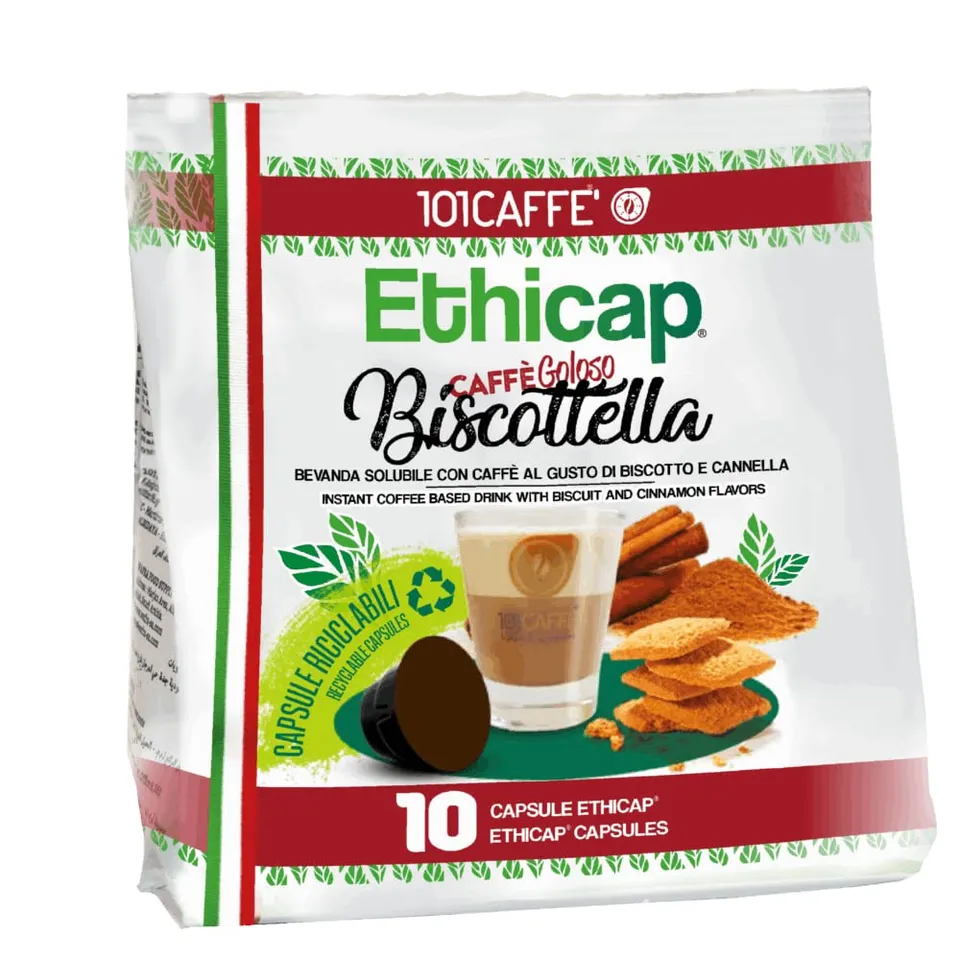 101 Caffè Bevande Golose Biscottella bevanda in capsule 10 pezzi cannella