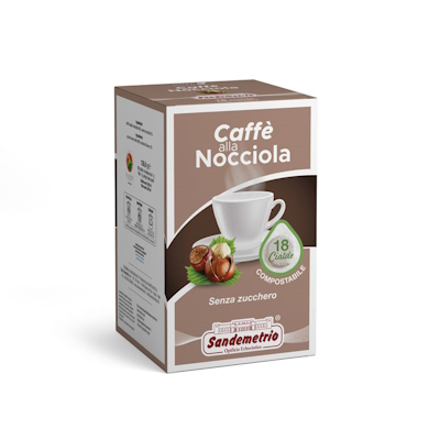SignoriCaffè Capsule e Cialde SANDEMETRIO CAFFE ALLA NOCCIOLA cialde 18 pezzi nocciola