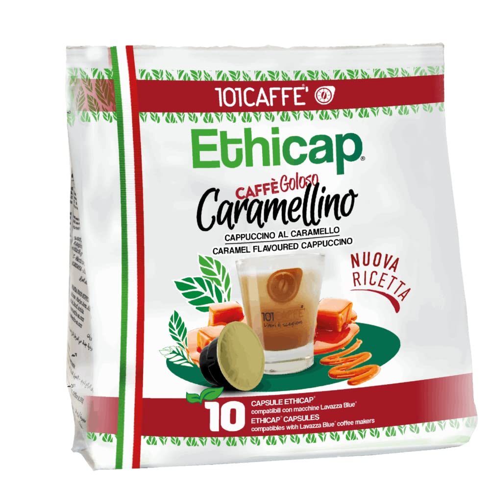 101 Caffè BEVANDE GOLOSE Caramellino capsule 10 per Ethicap al caramello
