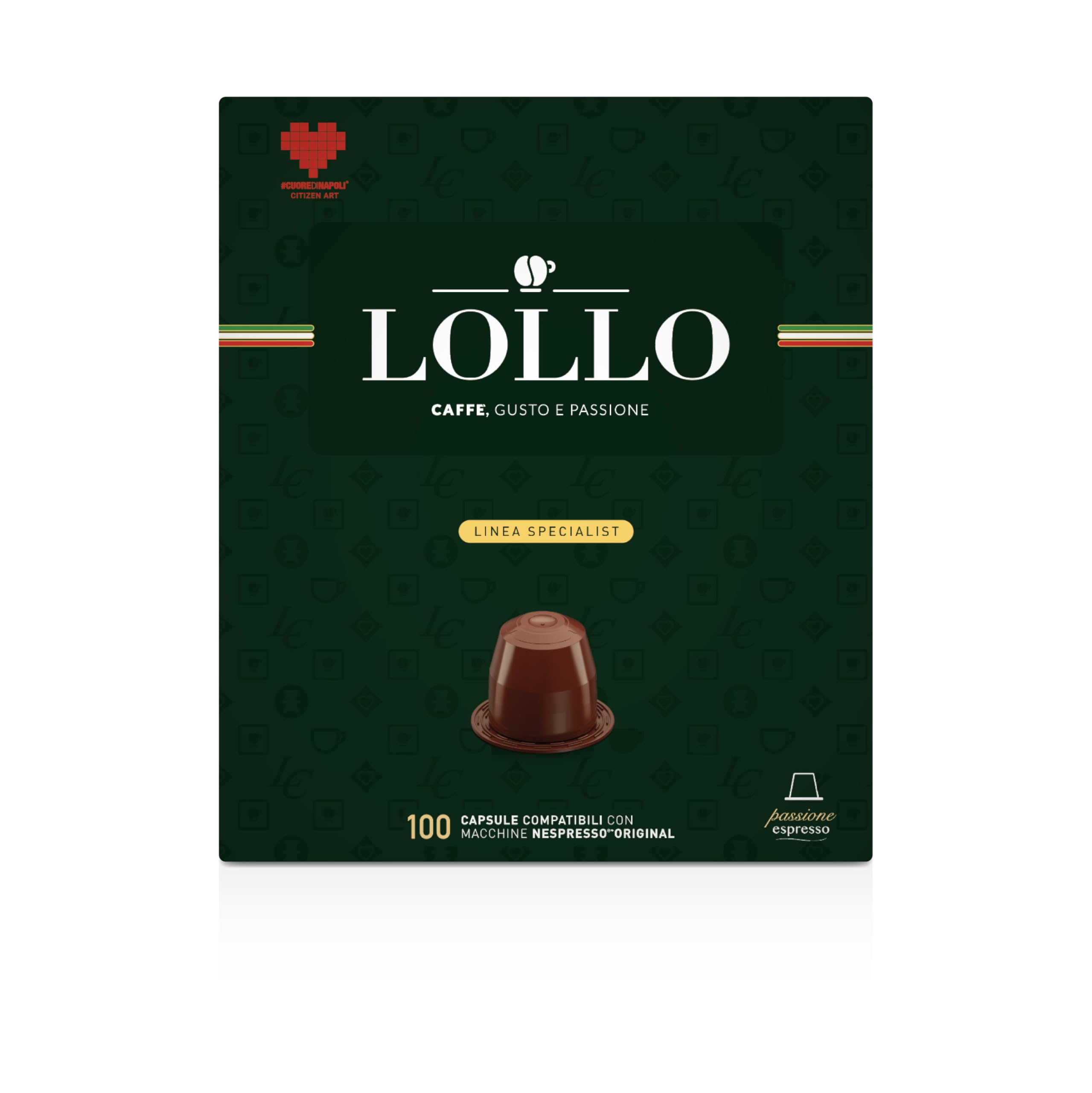 Lollo Caffe PASSIONESPRESSO PassioNespresso Miscela Dek capsule 300