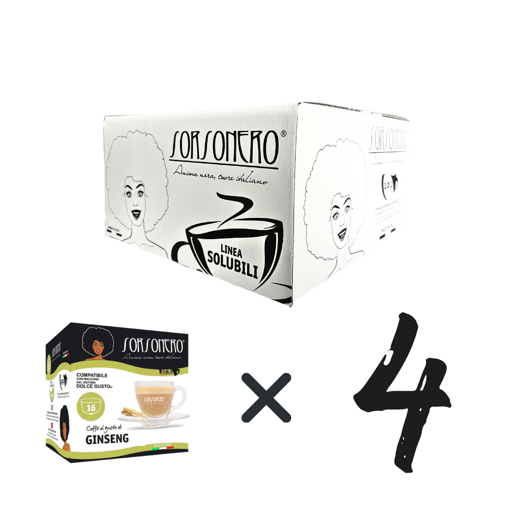 Greco Caffè Bevande Solubili 100% Ginseng Dolce bevanda 64 capsule