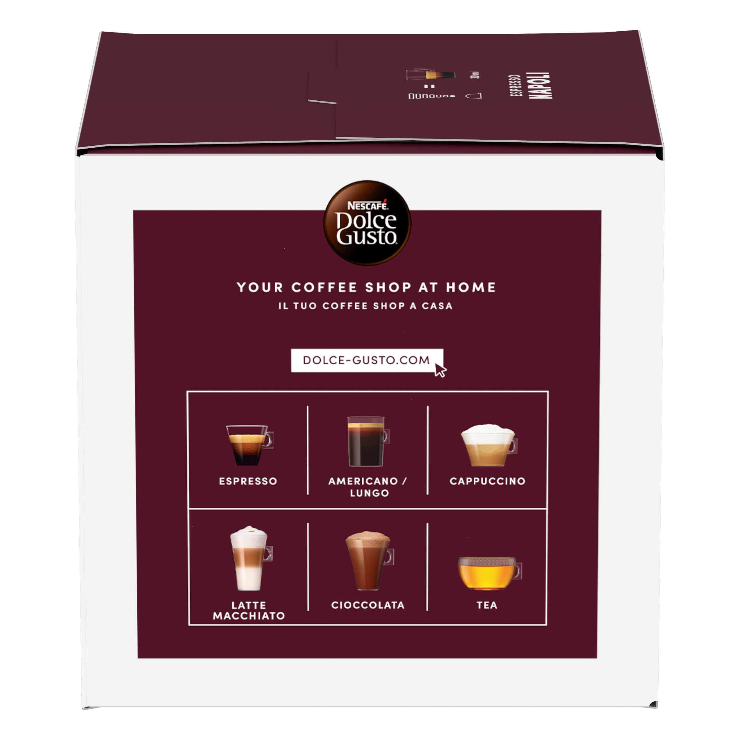 NESCAFÉ Dolce Gusto Espresso Napoli caffè capsule 96 compatibili intensità 13/13