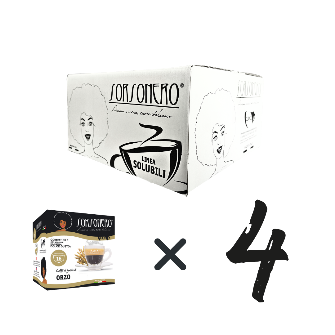 Greco Caffè Bevande Solubili 100% Dolce Gusto Orzo capsule 64 senza caffeina