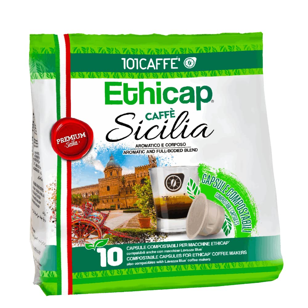 101 Caffè CAFFÈ Sicilia capsule 10 pezzi compostabili Arabica e Robusta