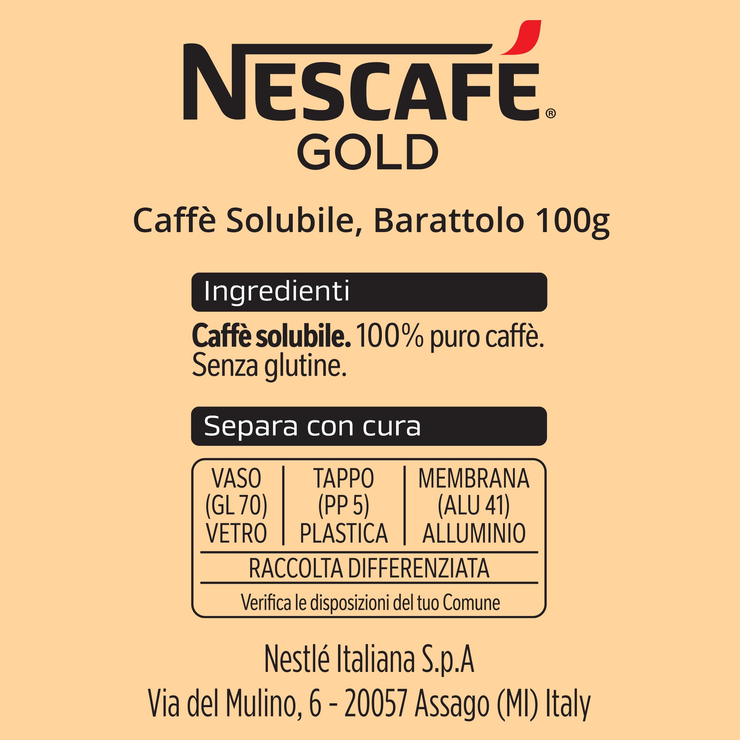 NESCAFÉ Gold caffè solubile 100 g barattolo