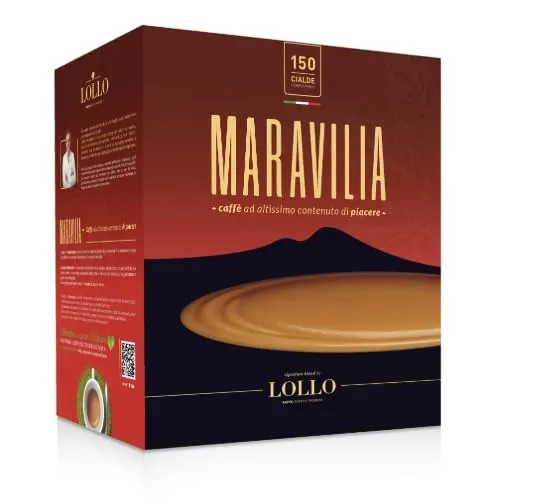 Lollo Caffè CIALDE Maravilia cialde 150 pezzi cremose ESE 44 mm