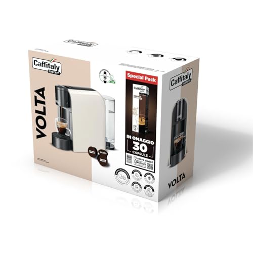 Caffitaly System Volta macchina da caffè bianca con 30 capsule