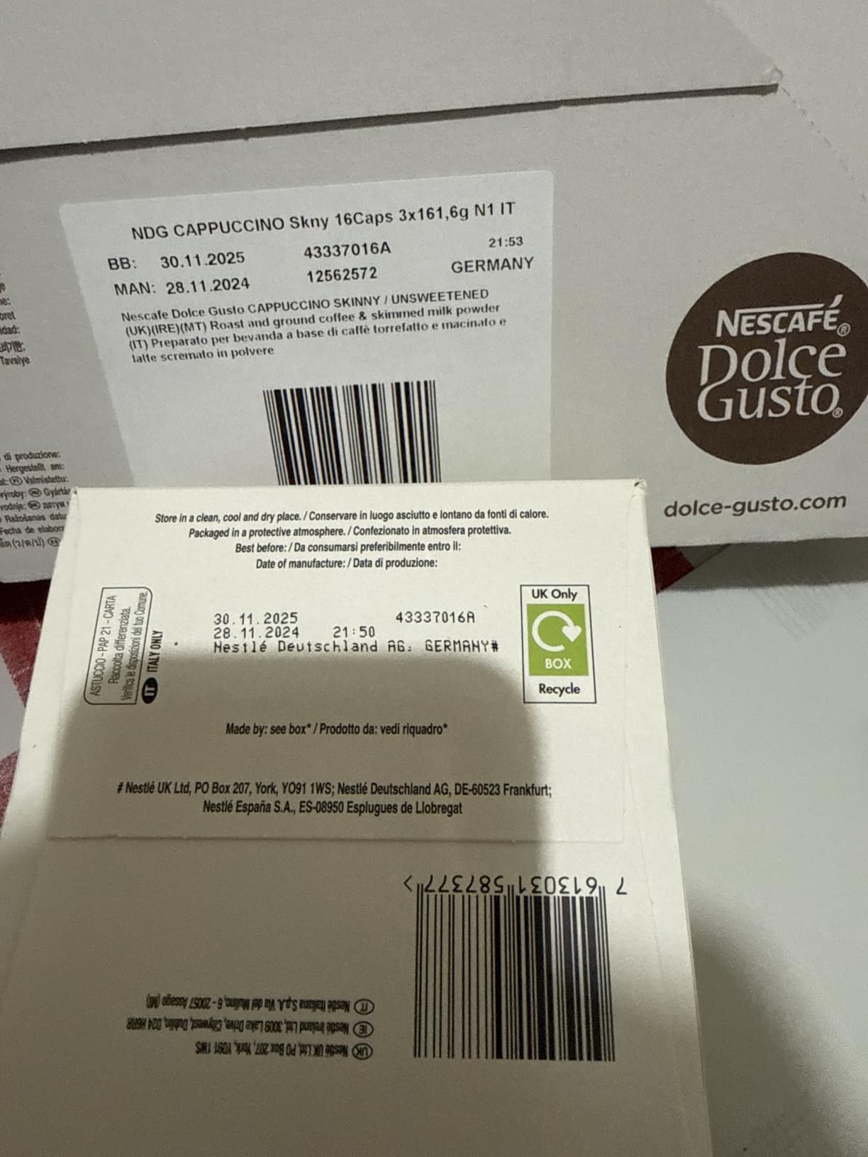 NESCAFÉ Dolce Gusto Cappuccino Light capsule caffè e latte 48 pezzi senza grassi