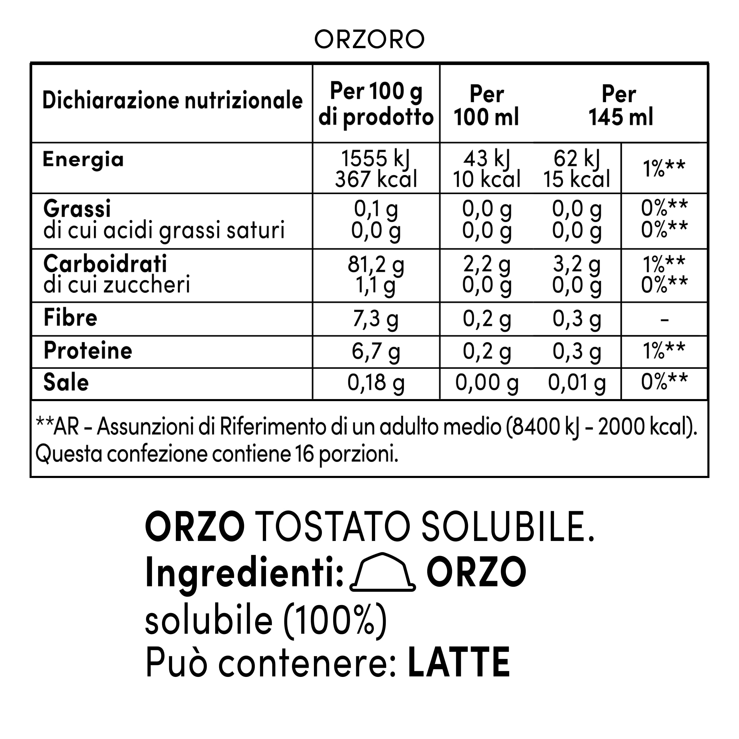 NESCAFÉ Dolce Gusto ORZORO bevanda d'orzo capsule 48 senza caffeina