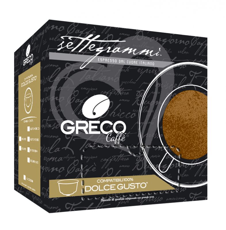 Greco Caffè Dolce Gusto Gusto Intenso capsule 100, miscela Arabica Robusta