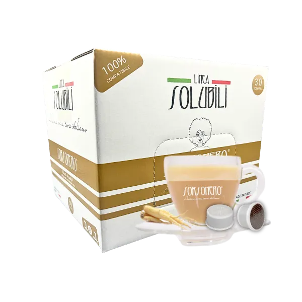 Greco Caffè Bevande Solubili 100% Espresso Point bevanda Ginseng Amaro 30 pezzi