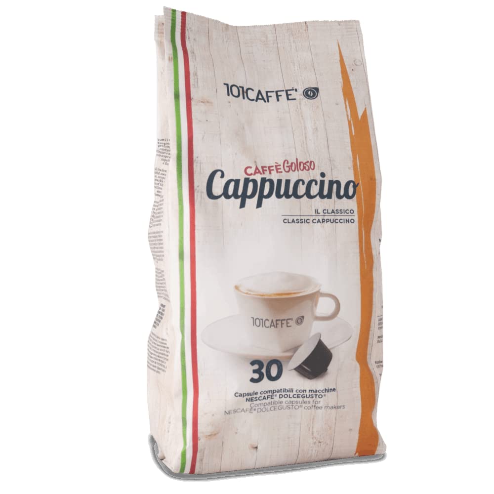 101 Caffè BEVANDE GOLOSE Cappuccino capsule 30 pezzi compatibili Dolce Gusto