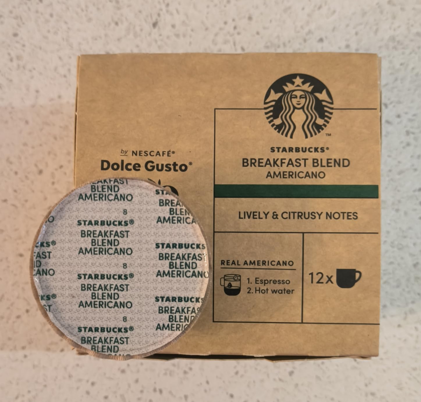 NESCAFÉ Dolce Gusto NEO Starbucks Breakfast Blend Americano capsule 12 pezzi