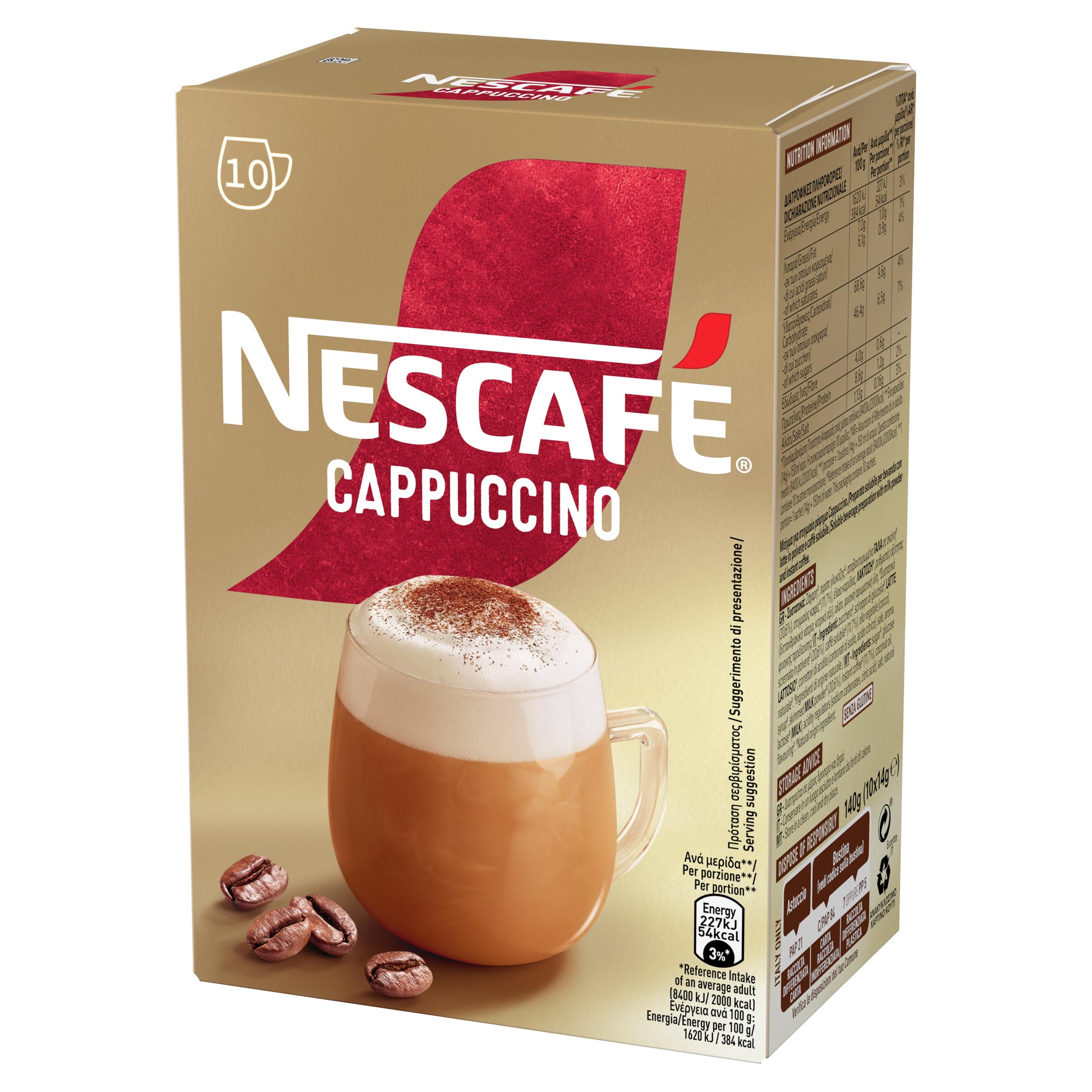 NESCAFÉ Cappuccino caffè solubile 10 bustine da 14 g