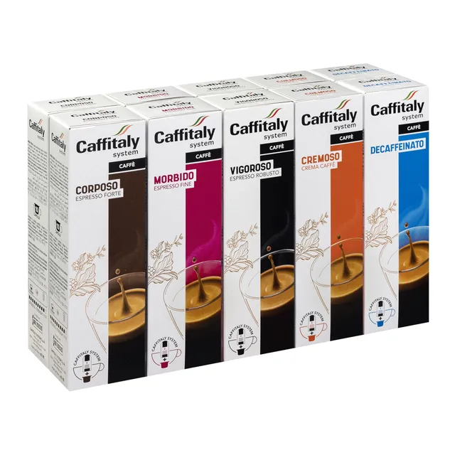 Caffitaly System Variety Pack capsule caffè 100 pezzi 5 varietà