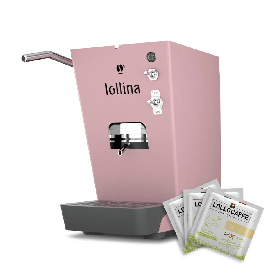Lollo Caffè Lollina Plus macchina a cialde ESE 44 mm Rosapop con 40 cialde