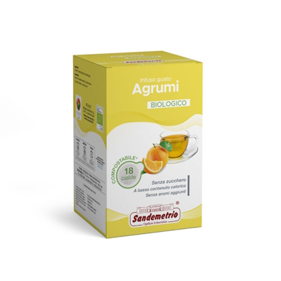 SignoriCaffè Tè e Tisane Sandemetrio Infuso Agrumi cialde 18 pezzi agli agrumi