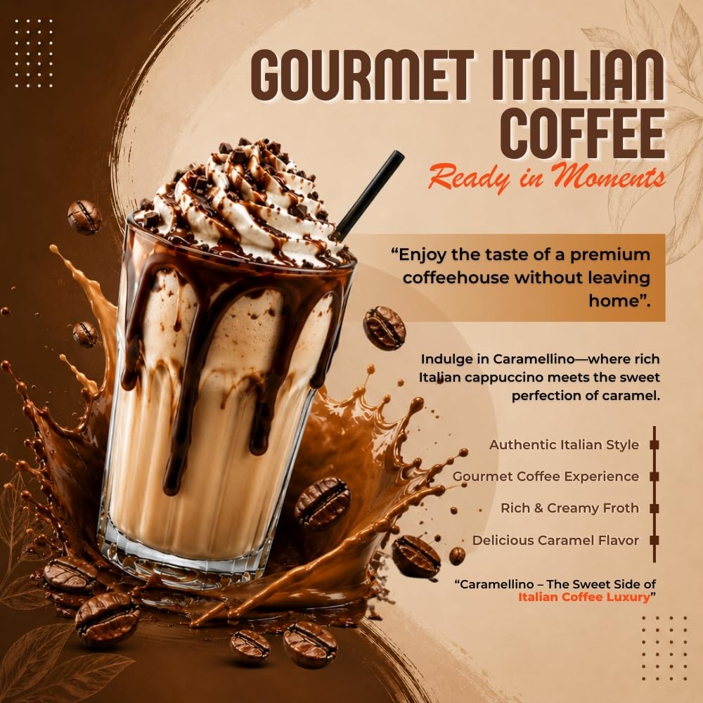 101 Caffè BEVANDE GOLOSE Caramellino capsule 12 pezzi cappuccino al caramello