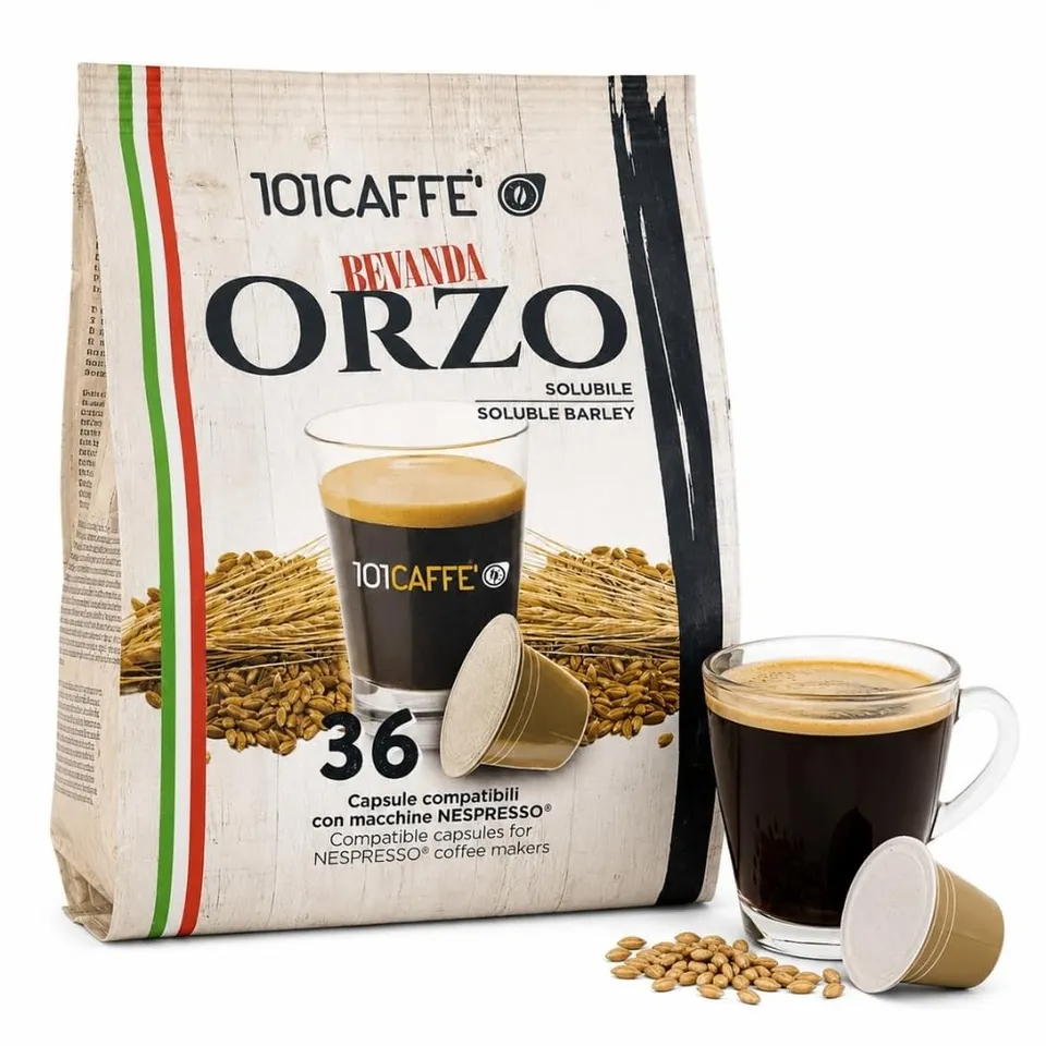101 Caffè BEVANDE AI CEREALI Orzo capsule 36 pezzi senza caffeina
