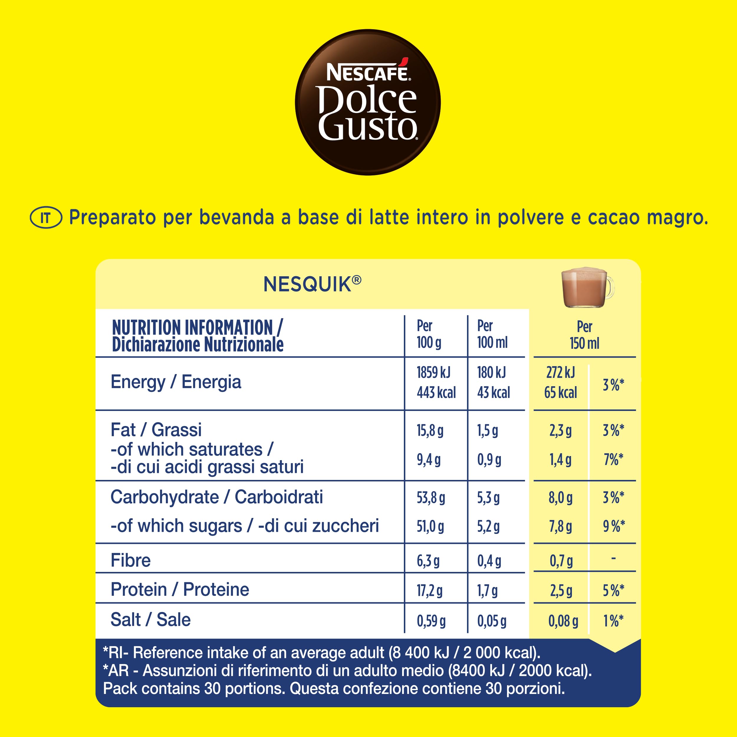 NESCAFÉ Dolce Gusto Nesquik capsule 48, bevanda al cioccolato
