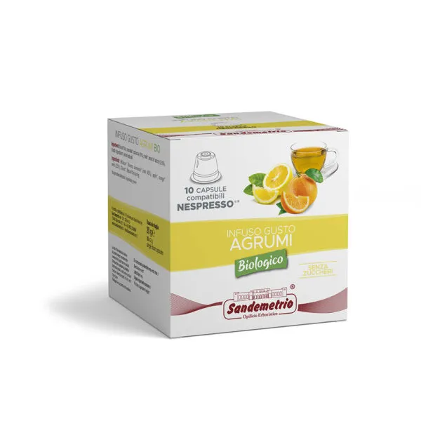 SignoriCaffè Tè e Tisane Sandemetrio Agrumi NES capsule 10 pezzi