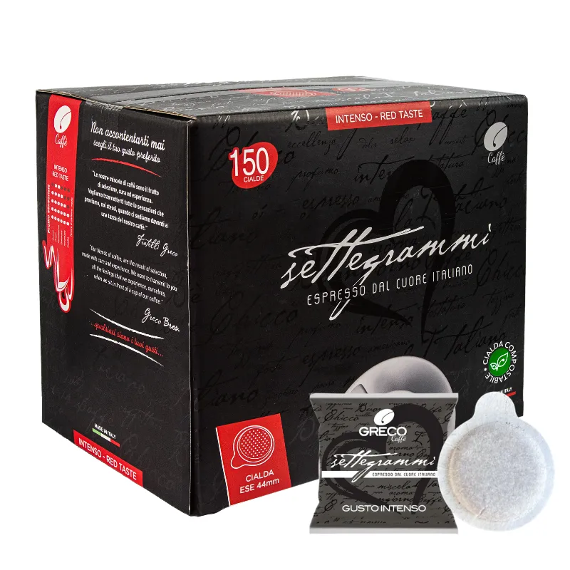 Greco Caffè Cialde ESE 44mm Gusto Intenso cialde caffè 150 pezzi intensità 10/10