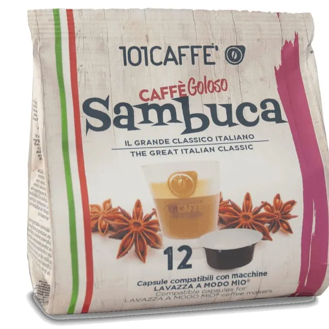 101 Caffè alla Sambuca capsule 12 compatibili Lavazza A Modo Mio