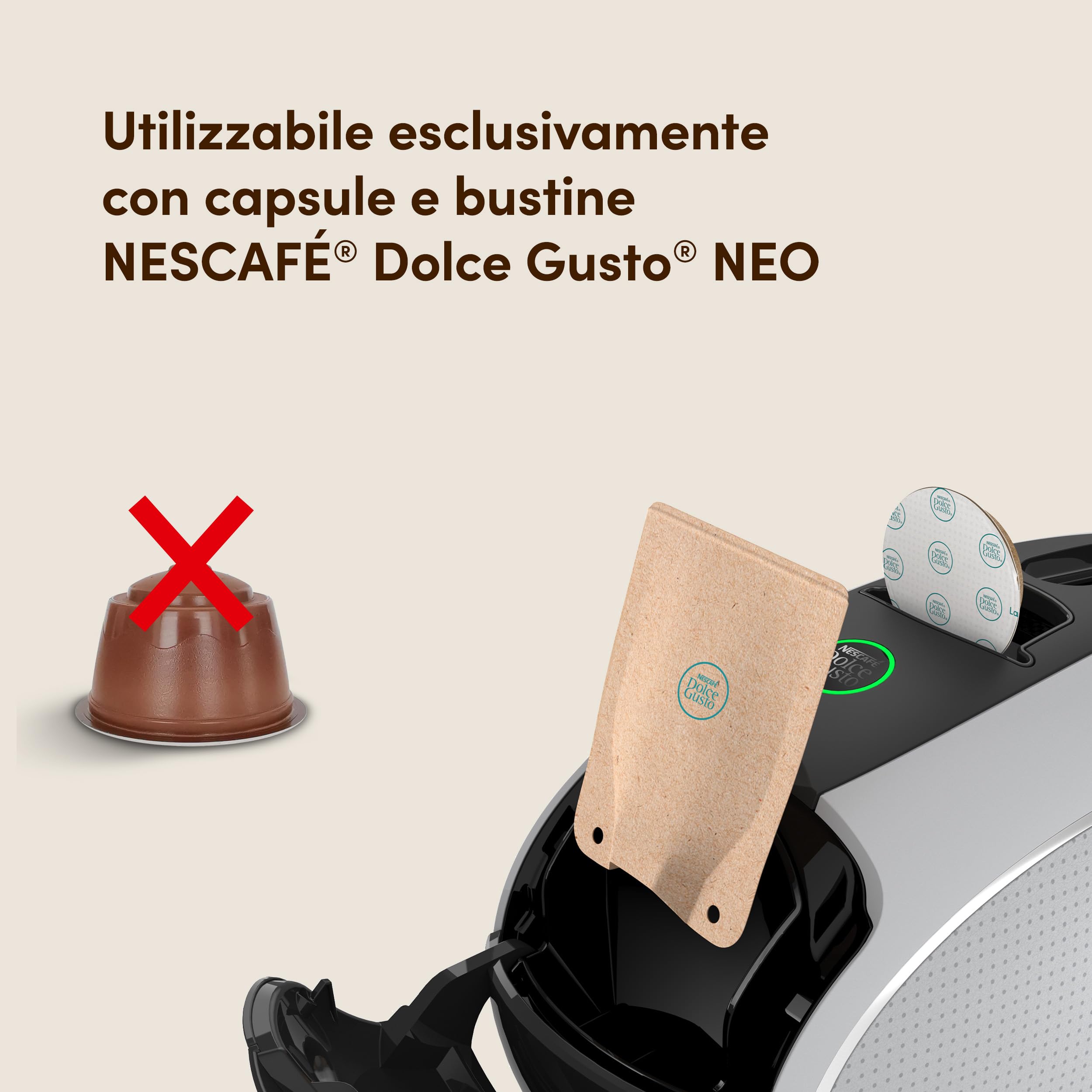 NESCAFÉ Dolce Gusto NEO Latte macchina da caffè per capsule compostabili